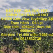 ĐẤT ĐẸP - GIÁ CỰC TỐT- CHÍNH CHỦ BÁN LÔ ĐẤT VƯỜN Cafe View Tuyệt Đẹp Tại Trạm Hành - Đà Lạt.